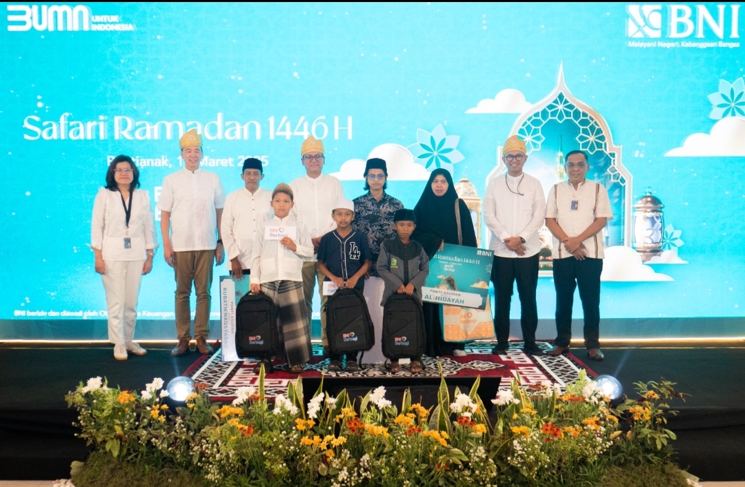 Safari Ramadan 1446 H BNI Wilayah 09 yang dibuka oleh Direktur Technology and Operations BNI Toto Prasetio didampingi SEVP Divisi Wholesale and International Banking Steven Suryana di Pontianak.