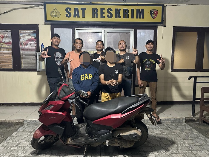 TANGKAP: Tim unit Jatanras Satreskrim Polres Landak berhasil menangkap pelaku Pencurian spare part alat berat di Kabupaten Landak.