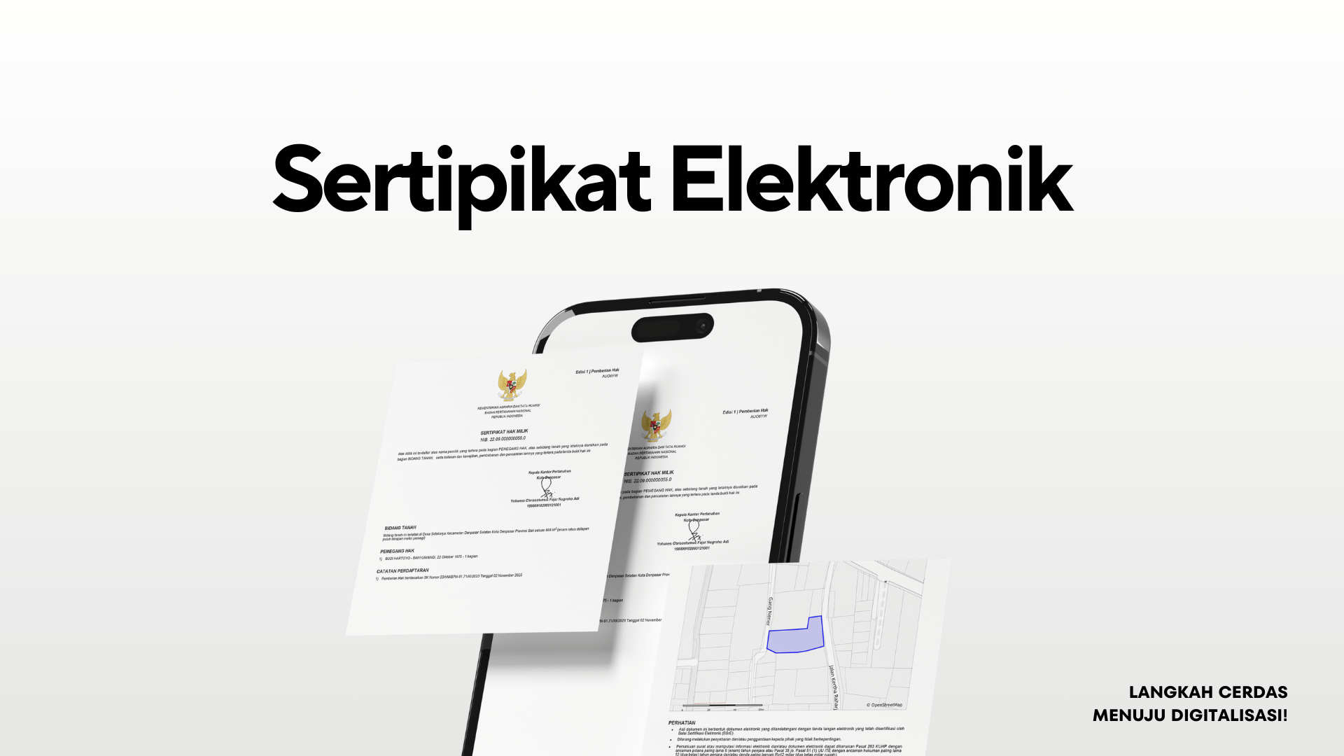 Ilustrasi sertipikat elektronik.