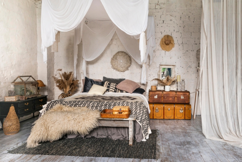 Ilustrasi menata kamar tidur sesuai tema yang diinginkan.