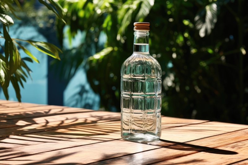 Ilustrasi botol kaca kinclong.