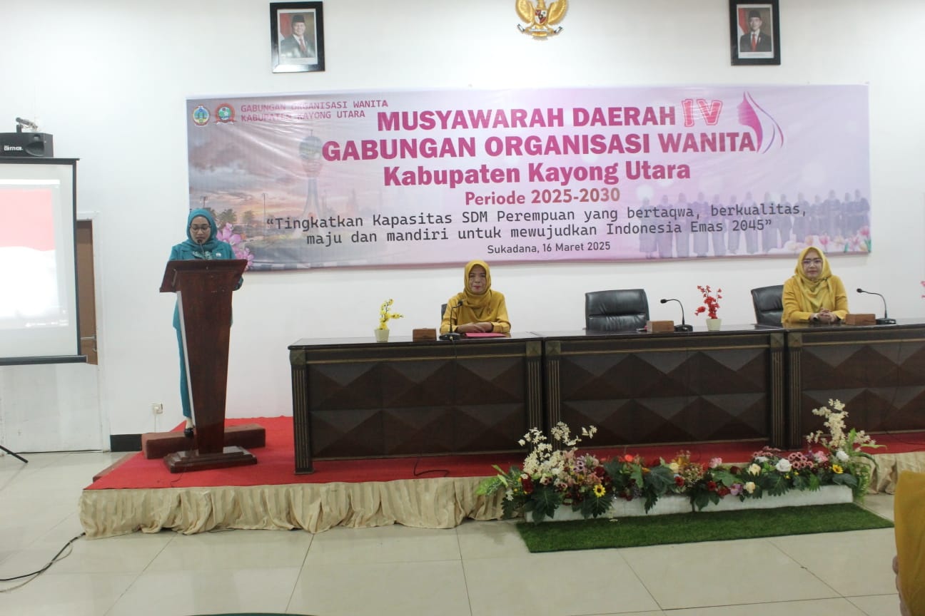 MUSYAWARAH: Gabungan Organisasi Wanita (GOW) Kabupaten Kayong Utara menggelar Musda IV untuk periode 2025-2030.