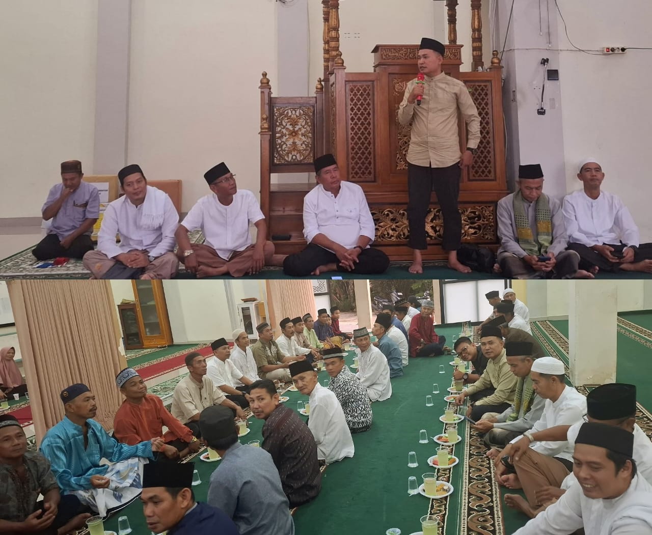 Masyarakat berbuka puasa bersama dengan pihak perusahaan saat pelaksanaan Safari Ramadan.