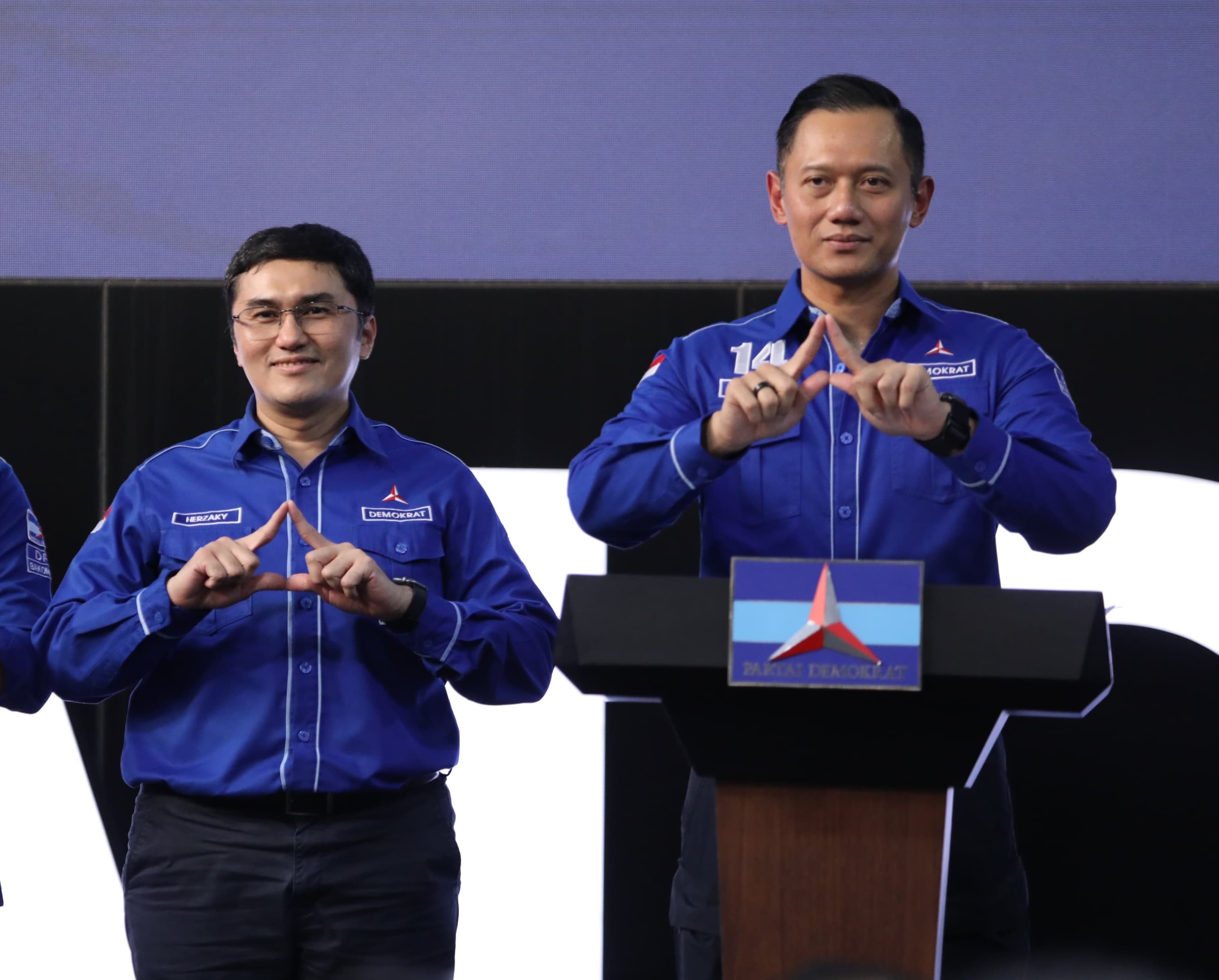 Herzaky Mahendra Putra bersama Agus Harimurti Yudhoyono (AHY).
