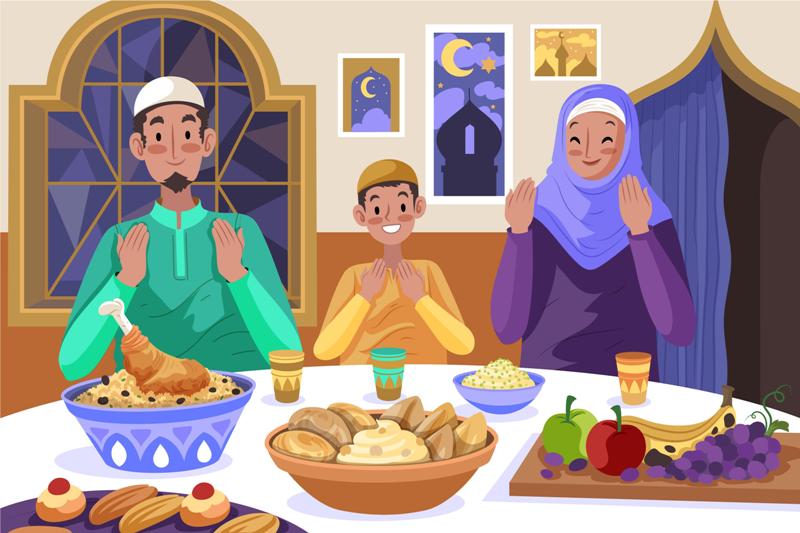 Ilustrasi pentingnya memilih menu makanan selama ramadan dan lebaran.