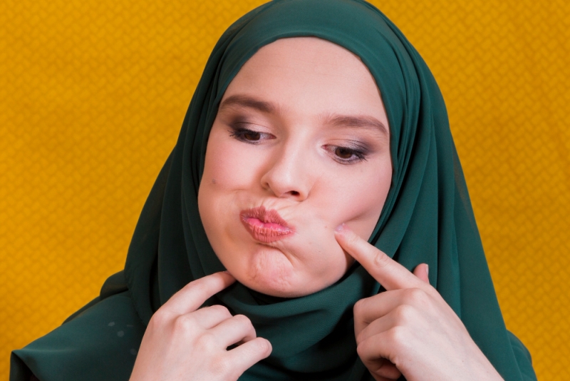 Ilustrasi bibir pecah-pecah saat puasa.