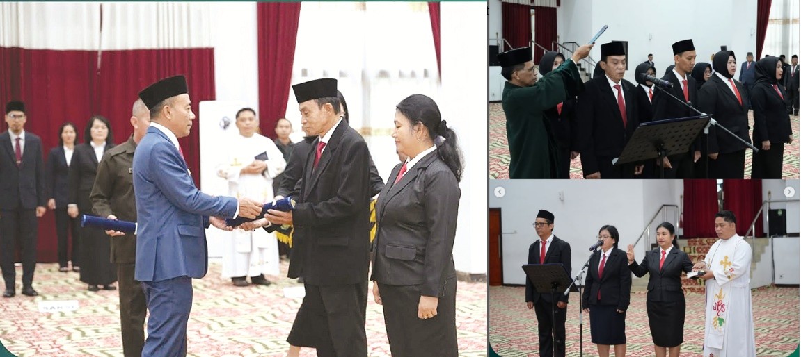 Wakil Gubernur Kalimantan Barat Krisantus Kurniawan menghadiri pelantikan dan pengambilan  sumpah/janji jabatan pejabat fungsional di lingkungan Pemerintah Provinsi Kalimantan Barat, di Balai Petitih.