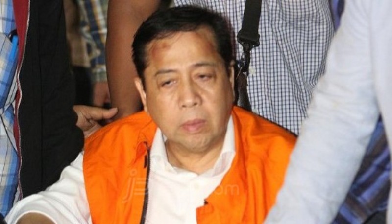 Narapidana korupsi proyek KTP elektronik Setya Novanto di Lapas Sukamiskin, Kota Bandung beberapa waktu lalu.