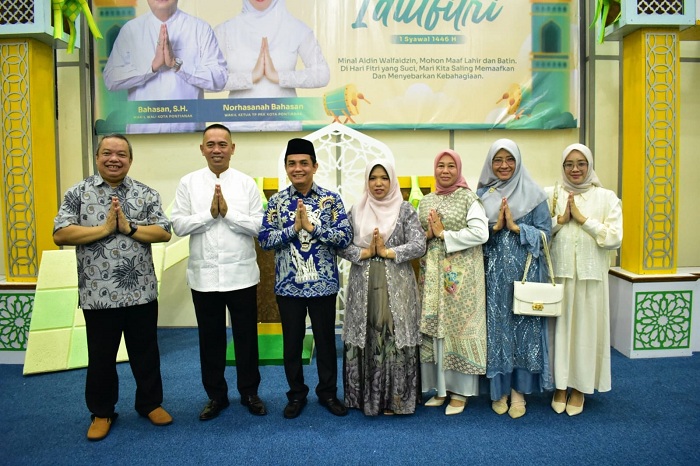 KETUA DPRD: Ketua DPRD Kota Pontianak Satarudin berkunjung ke kediaman dinas Wakil Wali Kota Pontianak Bahasan.