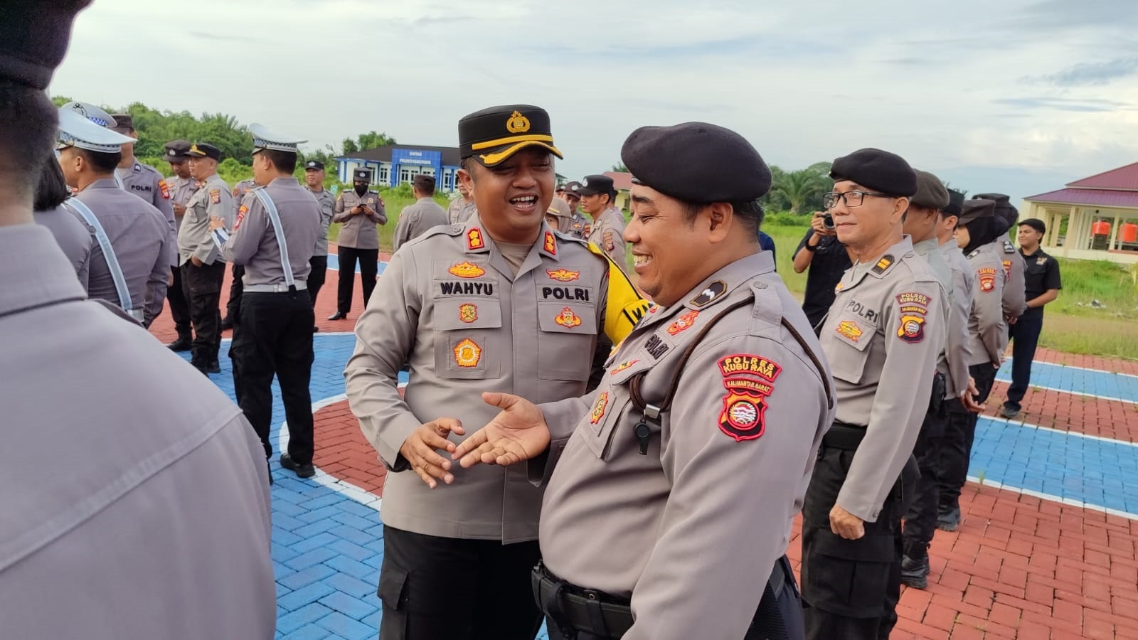 HALAL BIHALAL: Suasana Halal Bihalal pasca-Idulfitri 1446 Hijriah jajaran Polres Kubu Raya pada Selasa pagi (8/4).