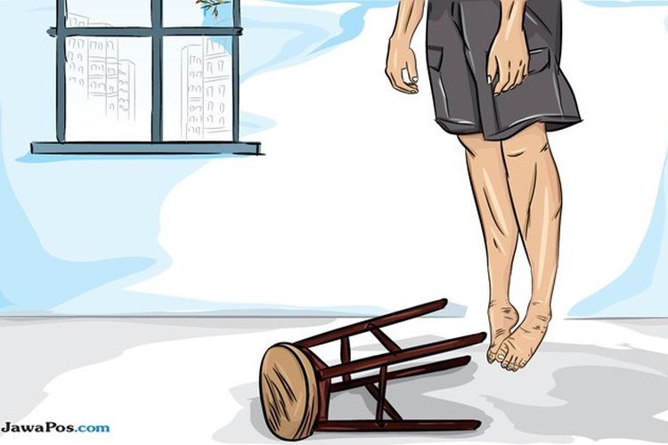 Ilustrasi Gantung Diri