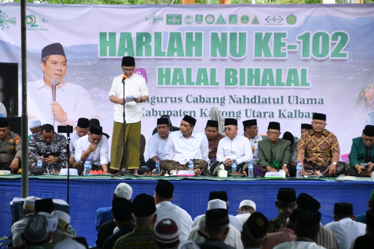 HARLAH NU : Bupati Kayong Utara, Romi Wijaya, menghadiri acara Peringatan Hari Lahir (Harlah) ke-102 Nahdlatul Ulama (NU) dan Halal Bi Halal.