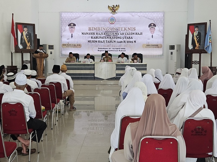 BIMTEK : Bimbingan Teknis (Bimtek) Manasik Haji bagi Jemaah Calon Haji (JCH) Kabupaten Kayong Utara musim haji Tahun 1446 H/2025 M.