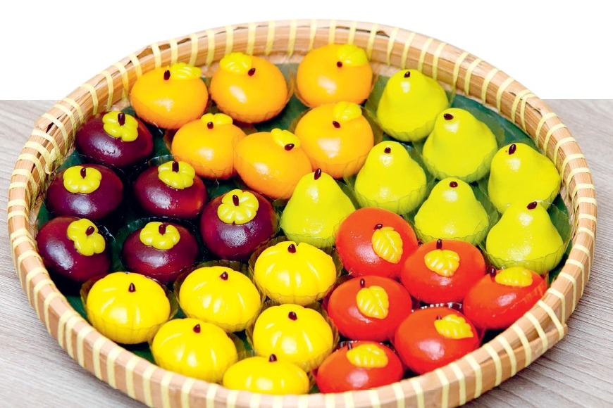 Kue Tok Berbentuk Buah Mini.