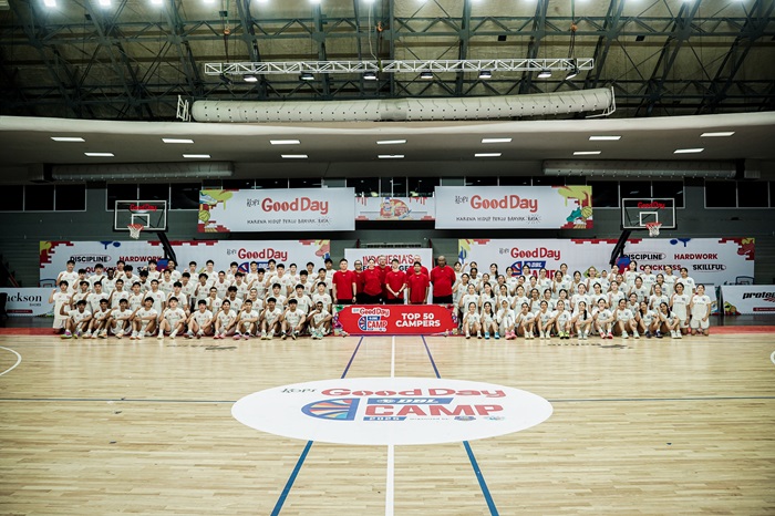 Para peserta basket pelajar Kopi God Day DBL Camp 2025 Indonesia.
