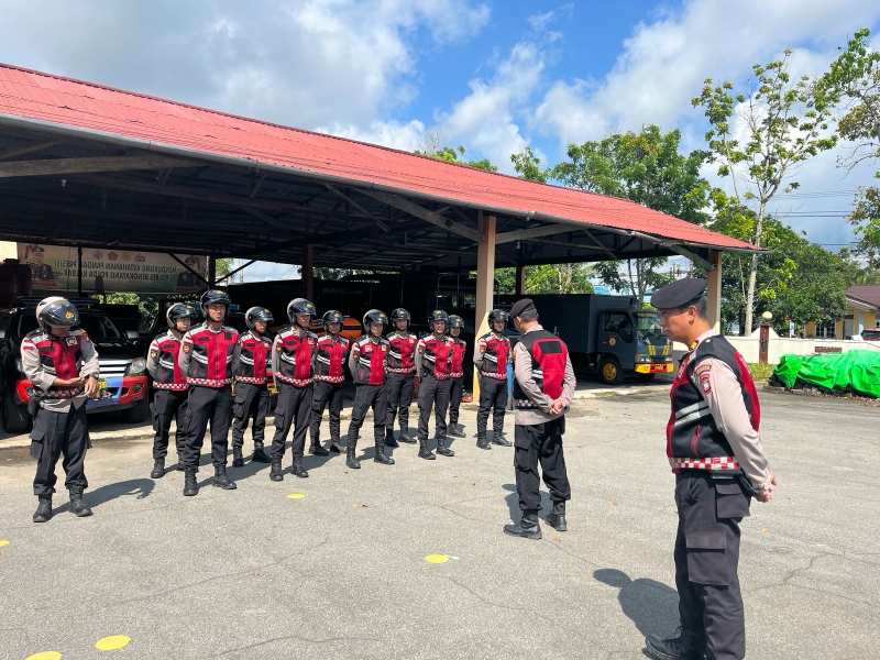 Sat Samapta Polres Bengkayang menggelar patroli pada May Day 2025, Kamis (01/05/2025).