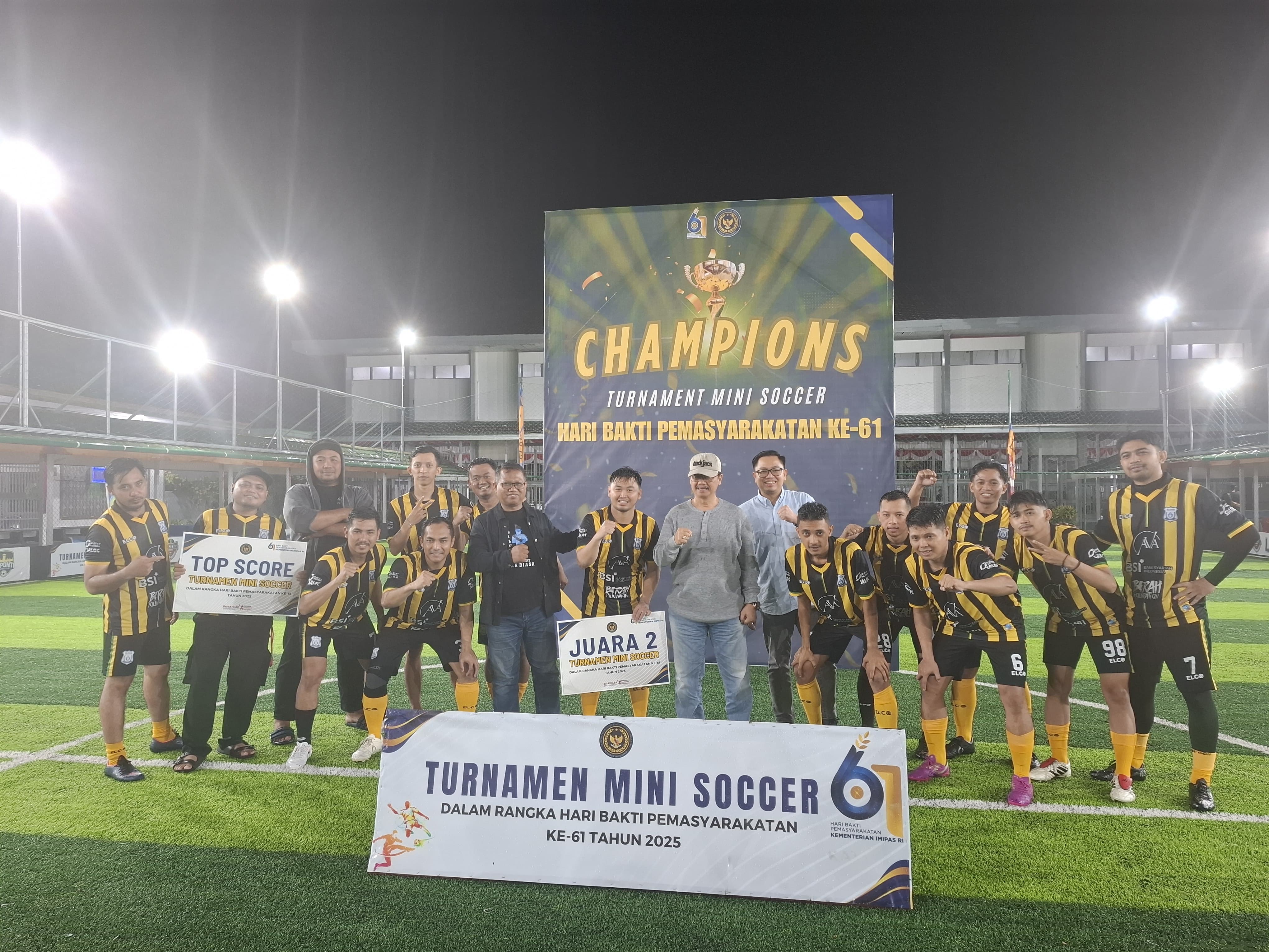 Tim Juara 2 laga persahabatan MiniSoccer BRI Pontianak.
