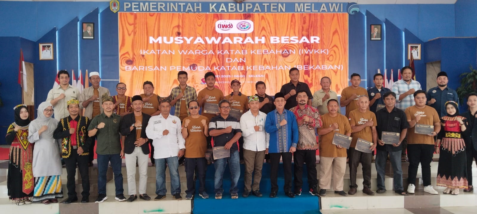 MUBES: Ikatan Warga Katab Kebahan dan Barisan Pemuda Katab Kebahan menggelar Mubes ke-III di Pendopo Rumah Jabatan Bupati Melawi, Sabtu (10/5).