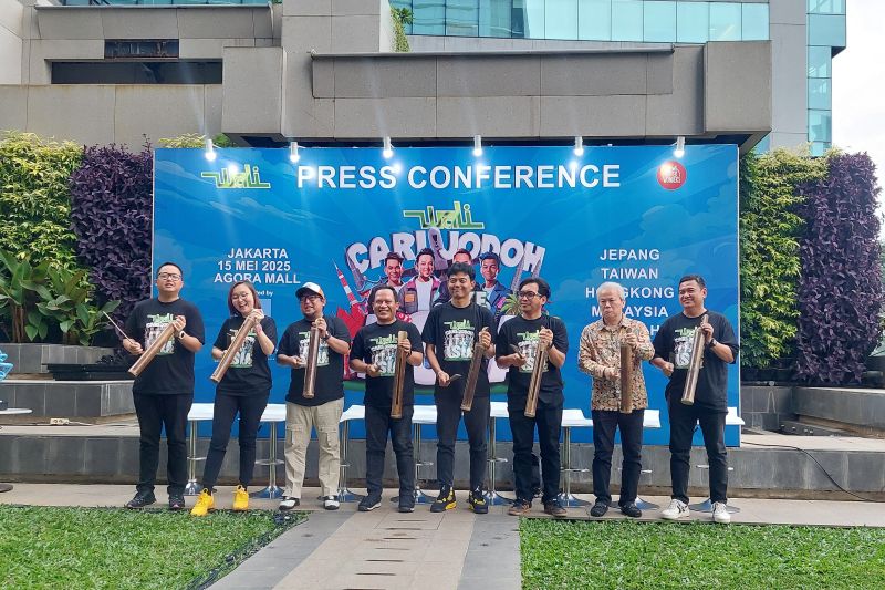 Suasana konferensi pers tur musik band WALI bertajuk "WALI Cari Jodoh ke Asia" yang digelar di Jakarta, Kamis (15/5/2025).