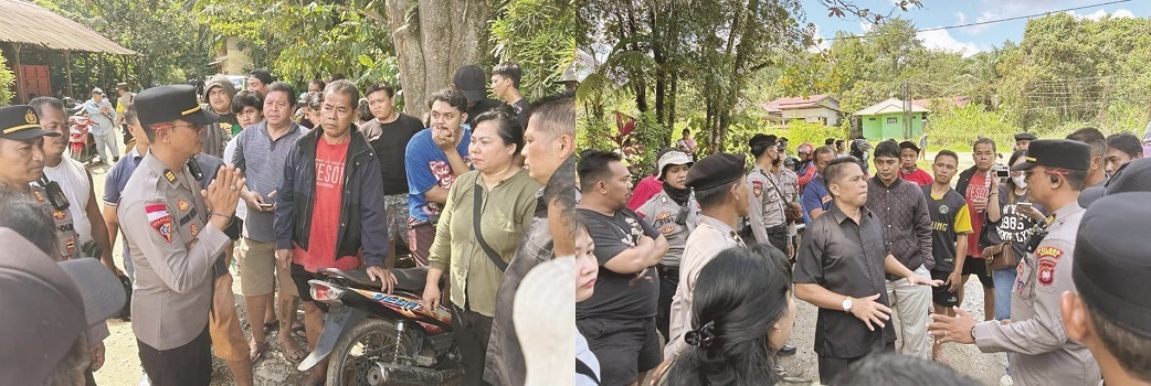 MEDIASI : Kepolisian Resor Sanggau memfasilitasi mediasi terkait aksi damai penyampaian aspirasi.