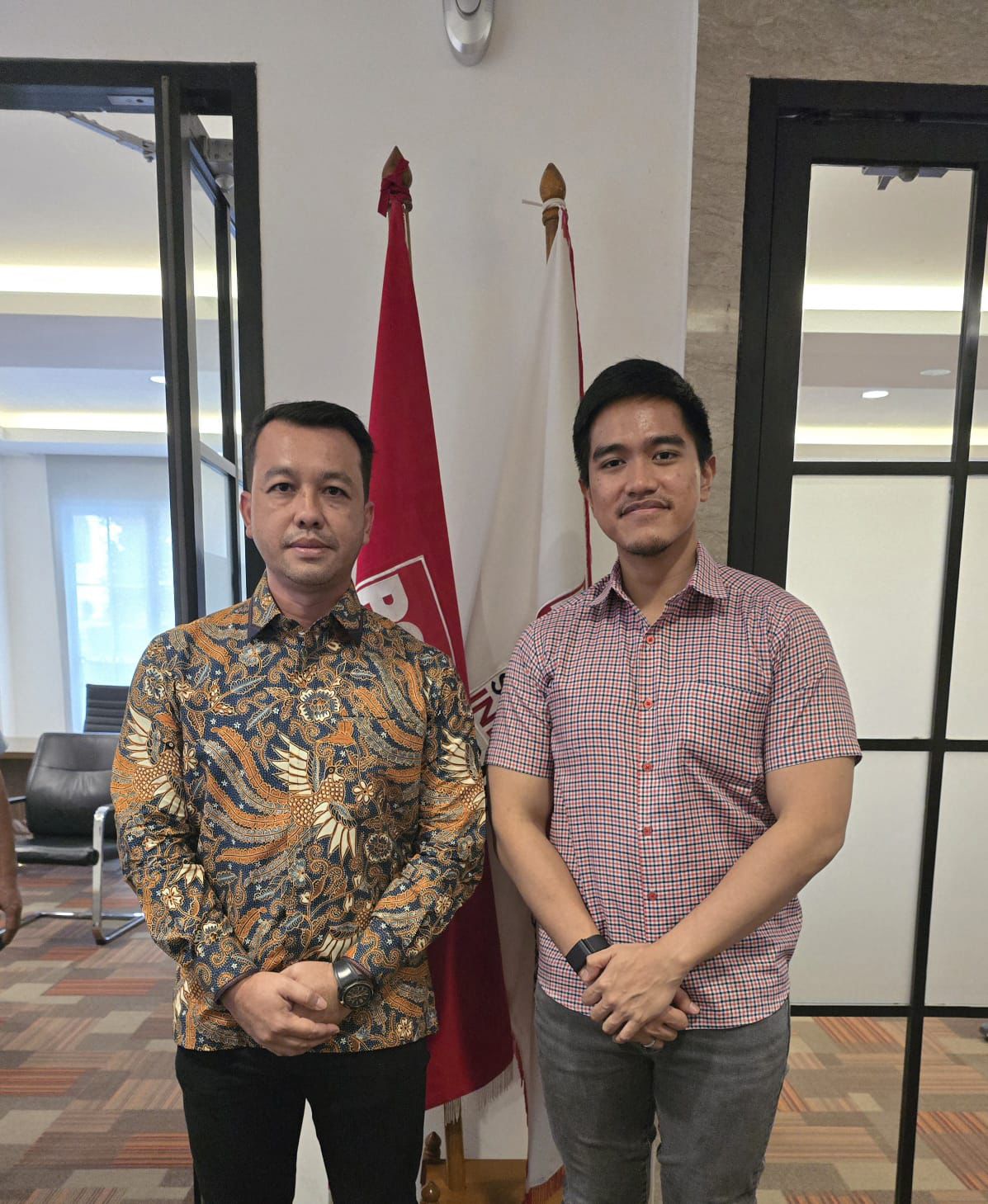 Ketua DPW PSI Kalbar J Roby bersama Ketua Umum DPP PSI Kaesang Pangarep.