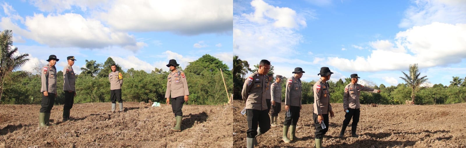 LAHAN : Kepolisian Resor Sanggau menyiapkan satu hektar lahan untuk penanaman jagung hibrida.
