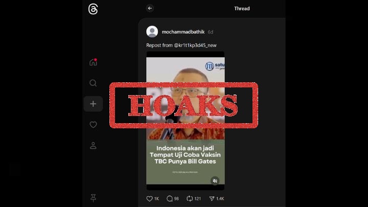 Beredar video sebut bahwa vaksin dapat menyebabkan kebodohan dan kemandulan sehingga mengancam generasi mendatang. Konten tersebut terdeteksi menyesatkan.