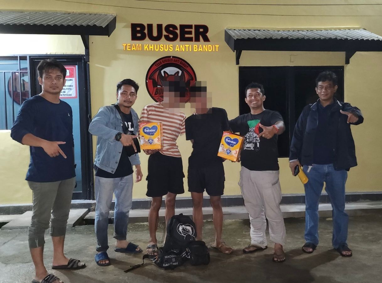 DIRINGKUS: Dua pelaku pembobol mini market di sejumlah tempat diringkus Tim Buser Ketapang.