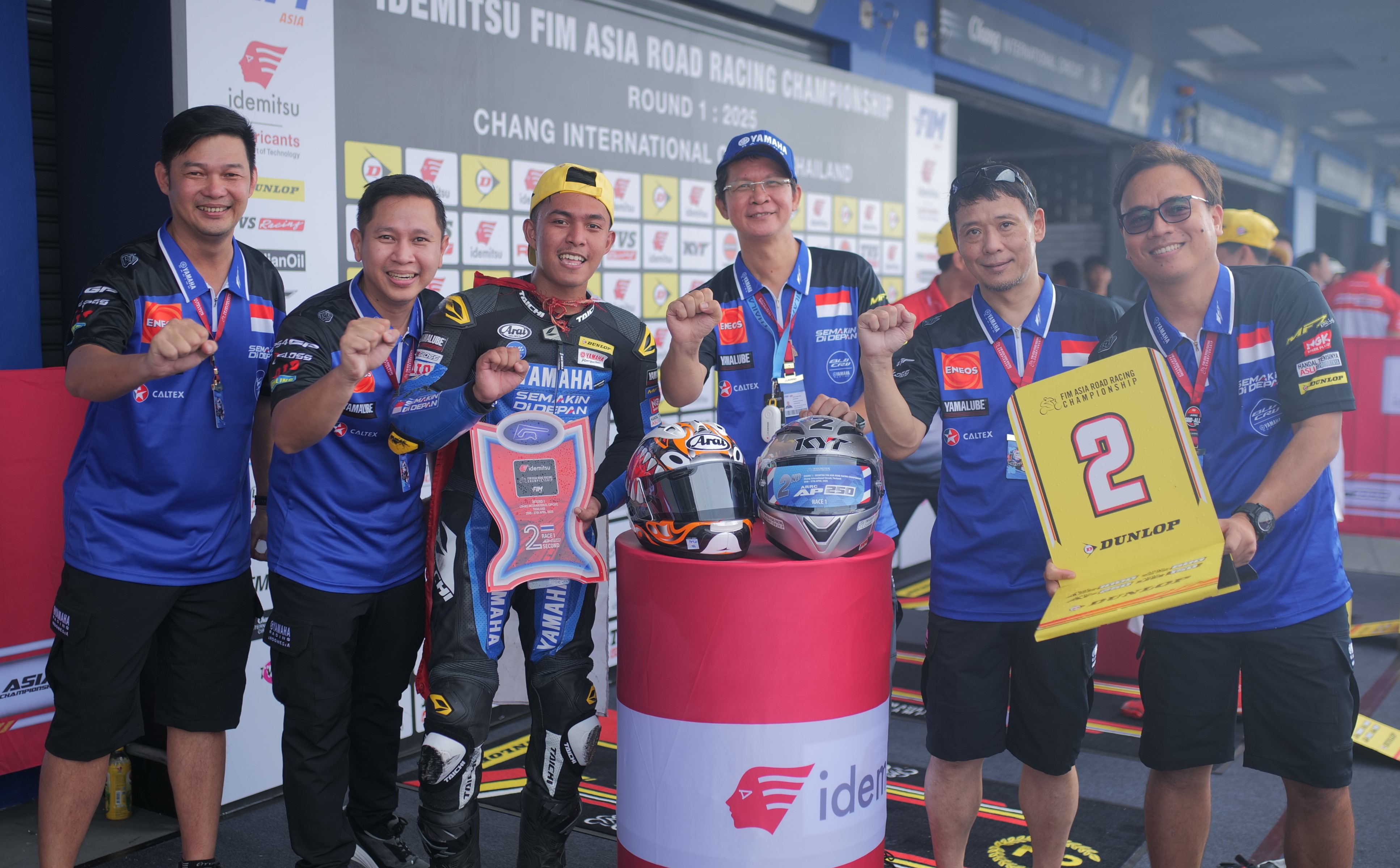 Candra Hermawan meraih podium 2 race 1 kelas AP250 seri 1 ARRC 2025 di Buriram.