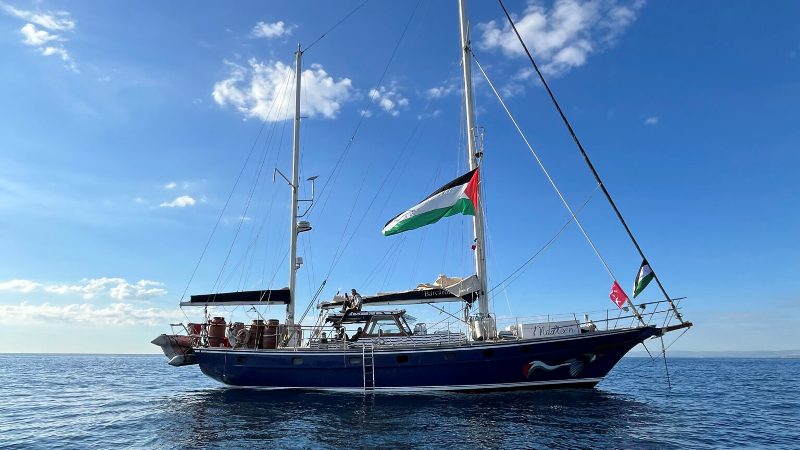 Kapal pembawa bantuan untuk Gaza yang ditumpangi Greta Thunberg dan sejumlah aktivis lainnya.
