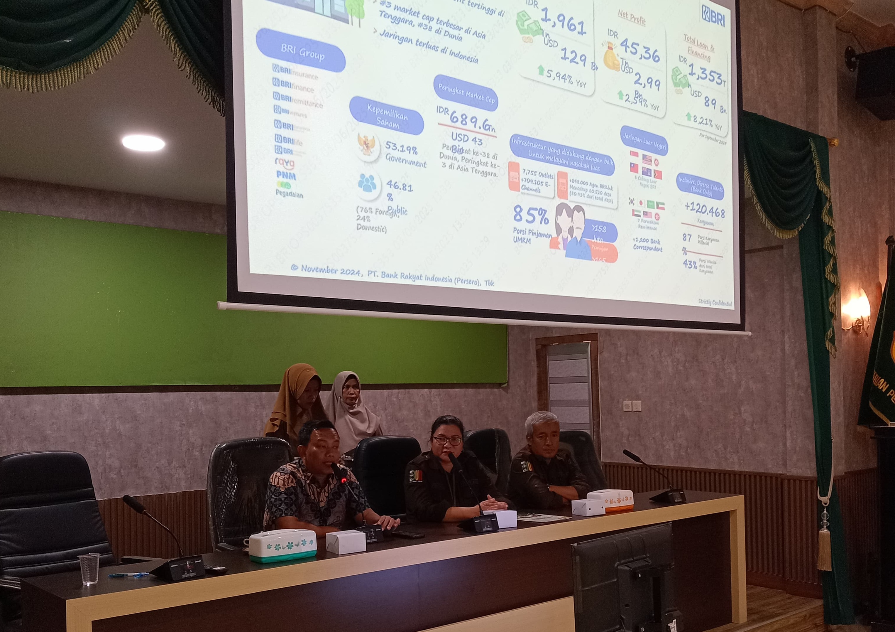 BRI Branch Office (BO) Pontianak melakukan kegiatan sosialisasi untuk pegawai BPTP (Balai Perlindungan Tanaman Perkebunan) Pontianak.
