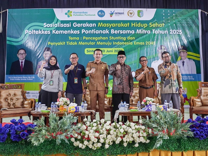SOSIALISASI: Pemkab Sintang berfokus pada pencegahan stunting dan penyakit tidak menular dalam sosialisasi GERMAS, Selasa (10/6).