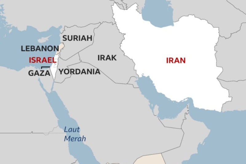 Ilustrasi situasi antara Iran dan Israel memanas. Israel dilaporkan siap menyerang.