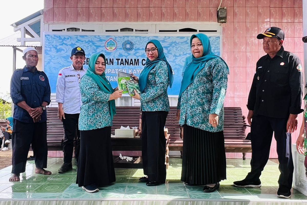 Tim Penggerak PKK Kabupaten Kayong Utara menggelar kegiatan Gerakan Tanam Cabai (Gertam Cabai) di Dusun Tanjung Gunung, Desa Sejahtera, Kecamatan Sukadana, Jumat (13/6).