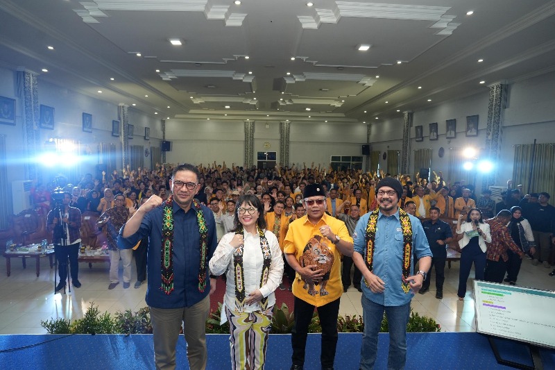 Perkenalan PalmCo Scholarship kepada ratusan mahasiswa Universitas Mulawarman, Samarinda, Senin (17/6).