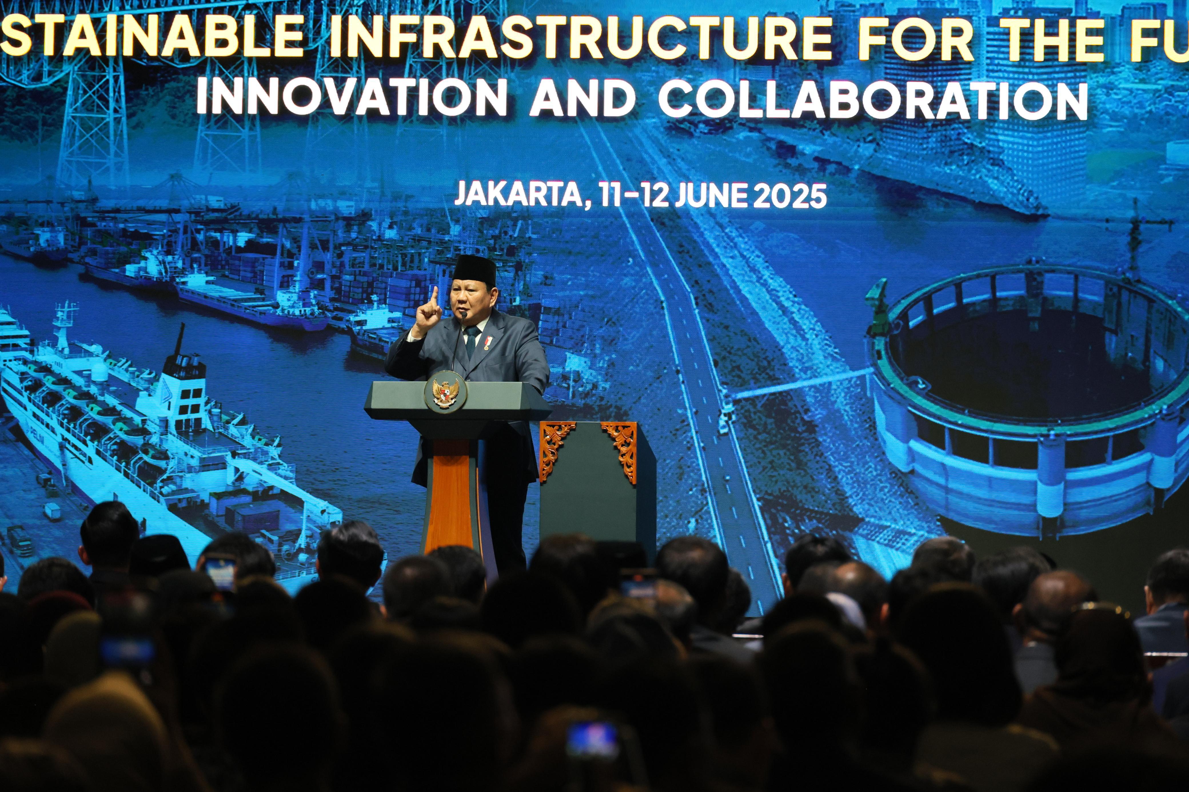 Presiden Prabowo di hadapan lebih dari 7.000 peserta dari 33 negara yang hadir dalam ICI 2025.