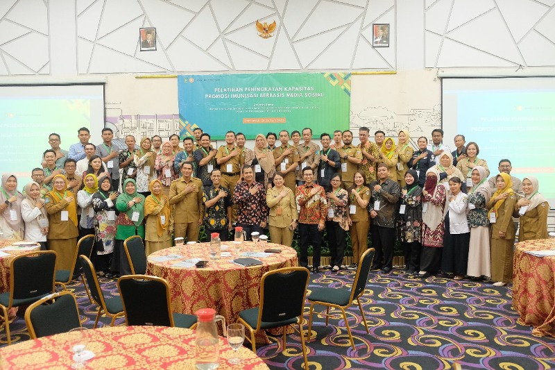 Pelatihan Peningkatan Kapasitas Promosi Imunisasi Berbasis Media Sosial di Hotel Ibis, Senin (23/6) siang.