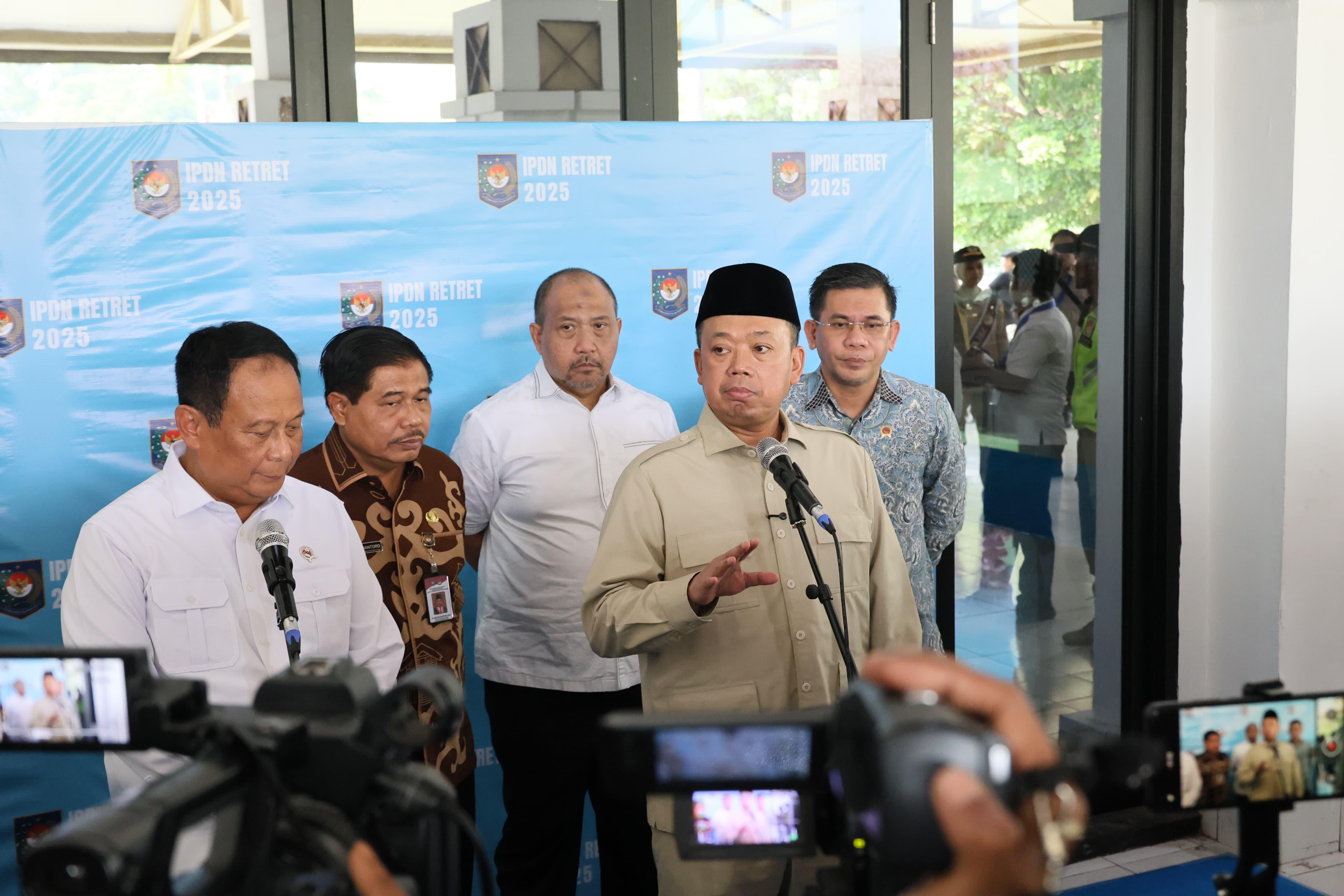 Orientasi Kepemimpinan Kepala Daerah dan Wakil Kepala Daerah Tahun 2025 Gelombang II, yang berlangsung di Balairung Rudini, Institut Pemerintahan Dalam Negeri (IPDN), Sumedang, Jawa Barat.