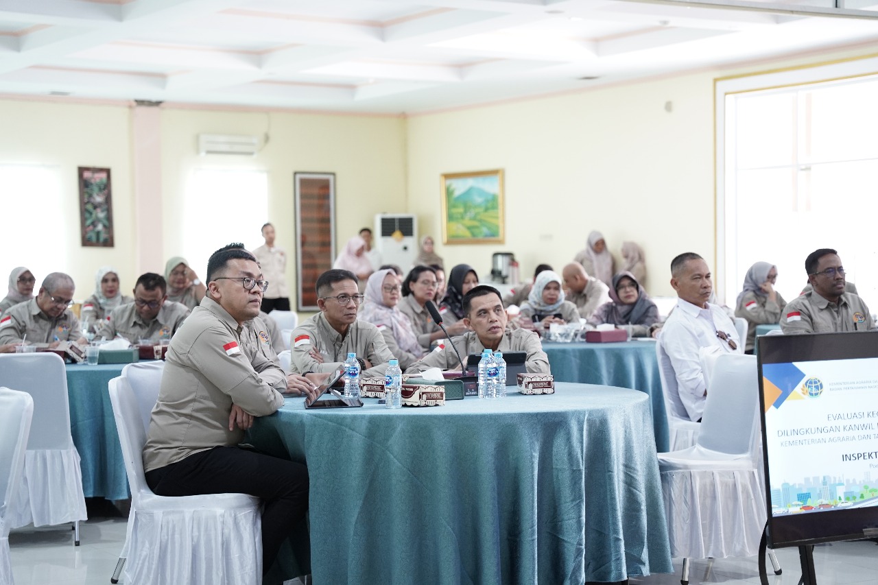 Kantor Pertanahan Kabupaten Kubu Raya ikuti pembinaan oleh Inspektur Wilayah III Inpektorat Jenderal Kementerian ATR/BPN. (BPN Kubu Raya)
