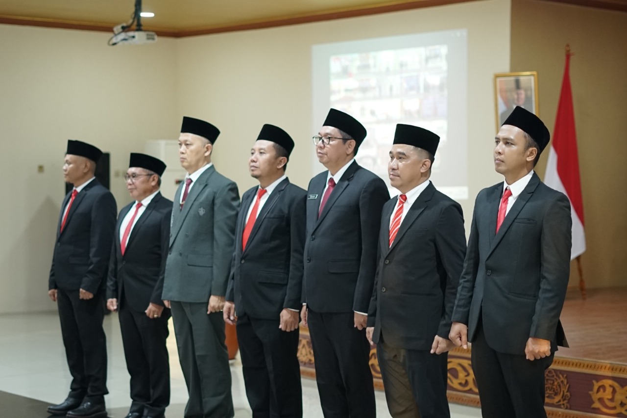 Pelantikan dan Pengambilan Sumpah/Janji Jabatan Struktural di lingkungan Kementerian ATR/BPN yang digelar secara daring pada Kamis (3/7/2025).