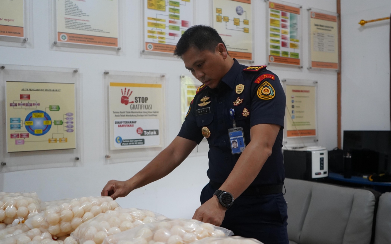 Ribuan telur penyu yang berhasil diamankan petugas dalam operasi bersama di Pelabuhan Umum Kapet Sintete, Desa Semparuk, Kabupaten Sambas.