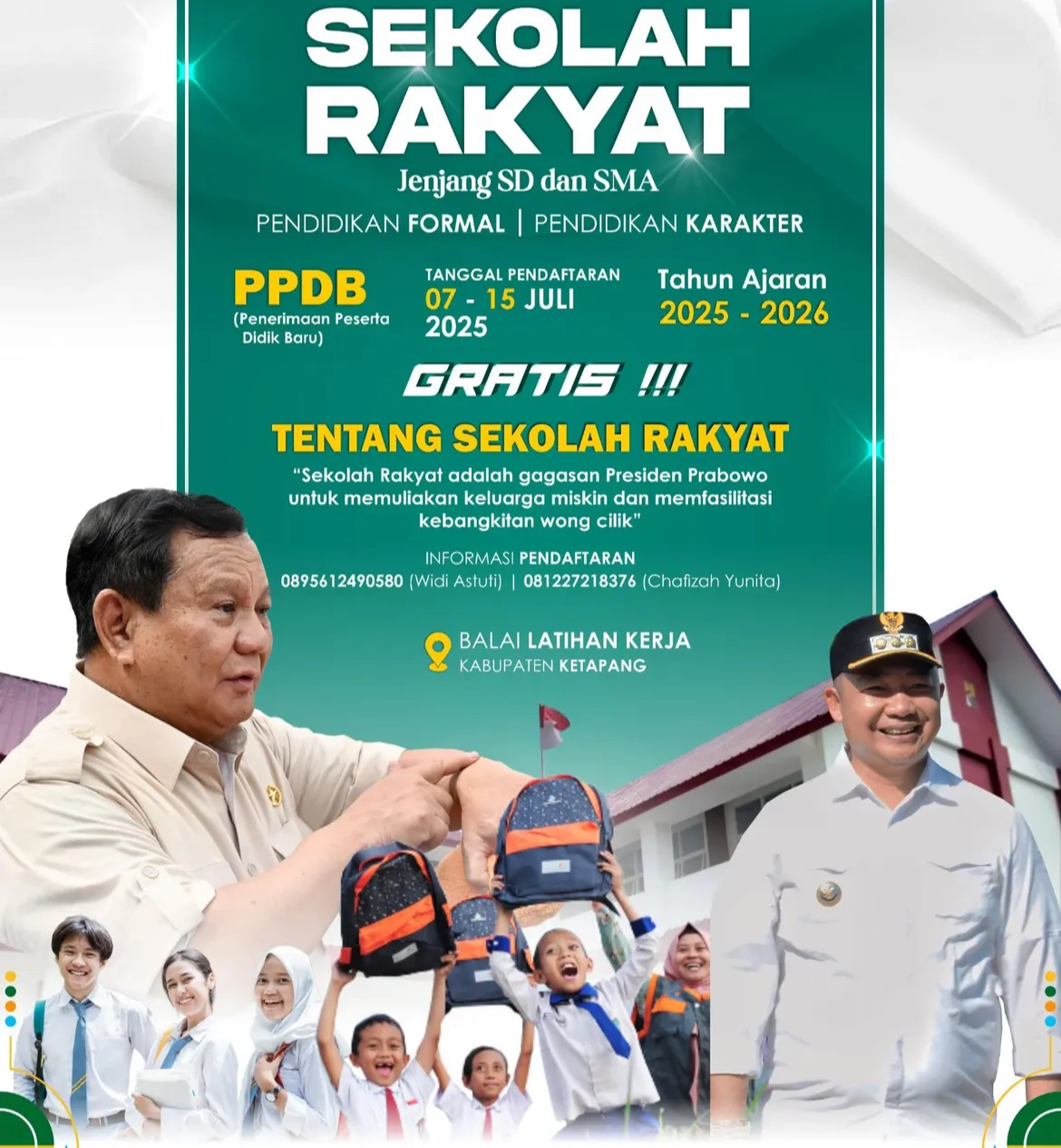 GRATIS : program pendidikan gratis yang menyasar anak-anak dari keluarga miskin ekstrem dan rentan sosial.