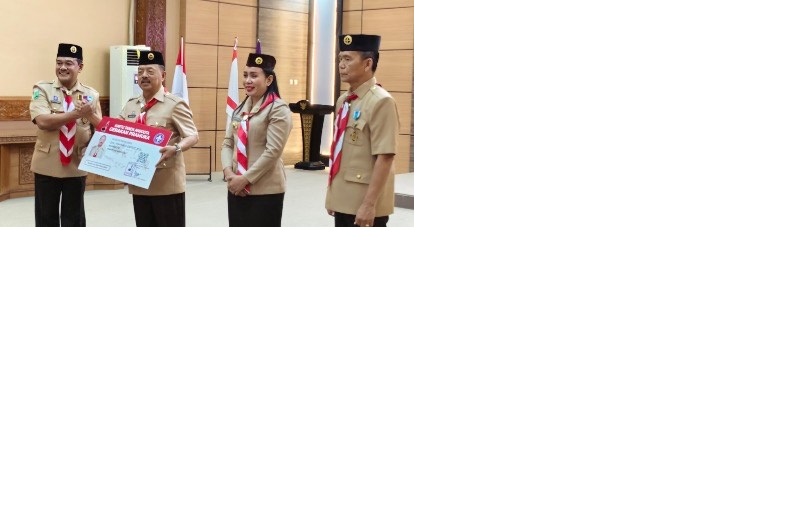 PRAMUKA: Bupati Sanggau, Yohanes Ontot menghadiri pelantikan pengurus, mabim, dan LPK Kwartir Cabang Gerakan Pramuka Sanggau 2025-2030.