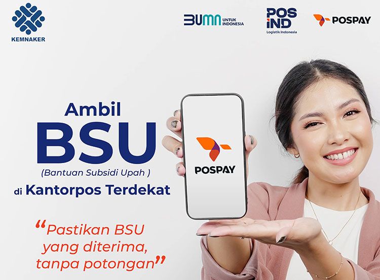 Penyaluran BSU menggunakan sistem open payment yang memungkinkan pencairan bantuan di seluruh jaringan Kantor Pos Indonesia.