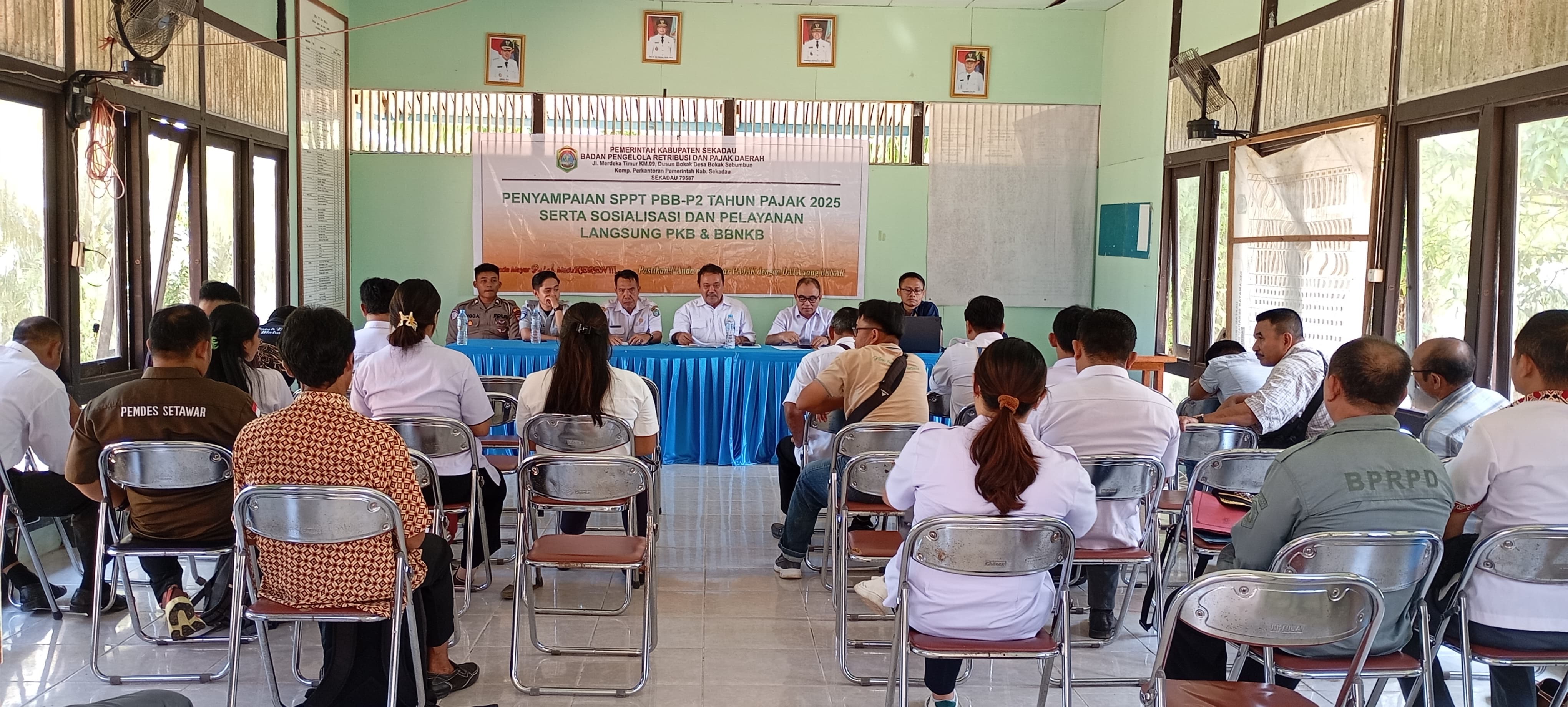 SOSIALISASI: KP2KP Sekadau memberikan sosialisasi pajak dana desa pada kegiatan yang diselenggarakan oleh BPRPD Kabupaten Sekadau pada 2 Juli 2025.