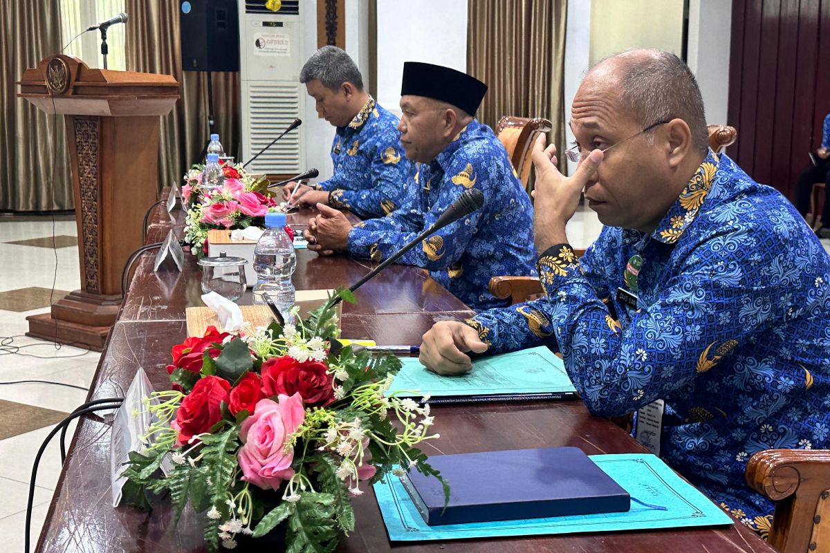 Suasana rakor percepatan penurunan stunting di Kantor Bupati Mempawah.