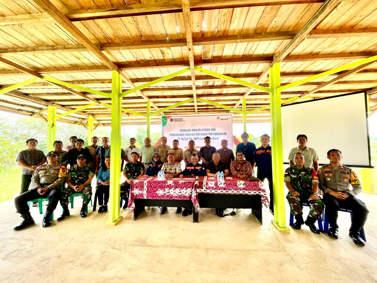 Sosialisasi Aplikasi Avenza dan Pengamanan Wilayah Izin Usaha Pertambangan PT ANTAM Tbk UBPB Kalbar, Jumat (17/72025).