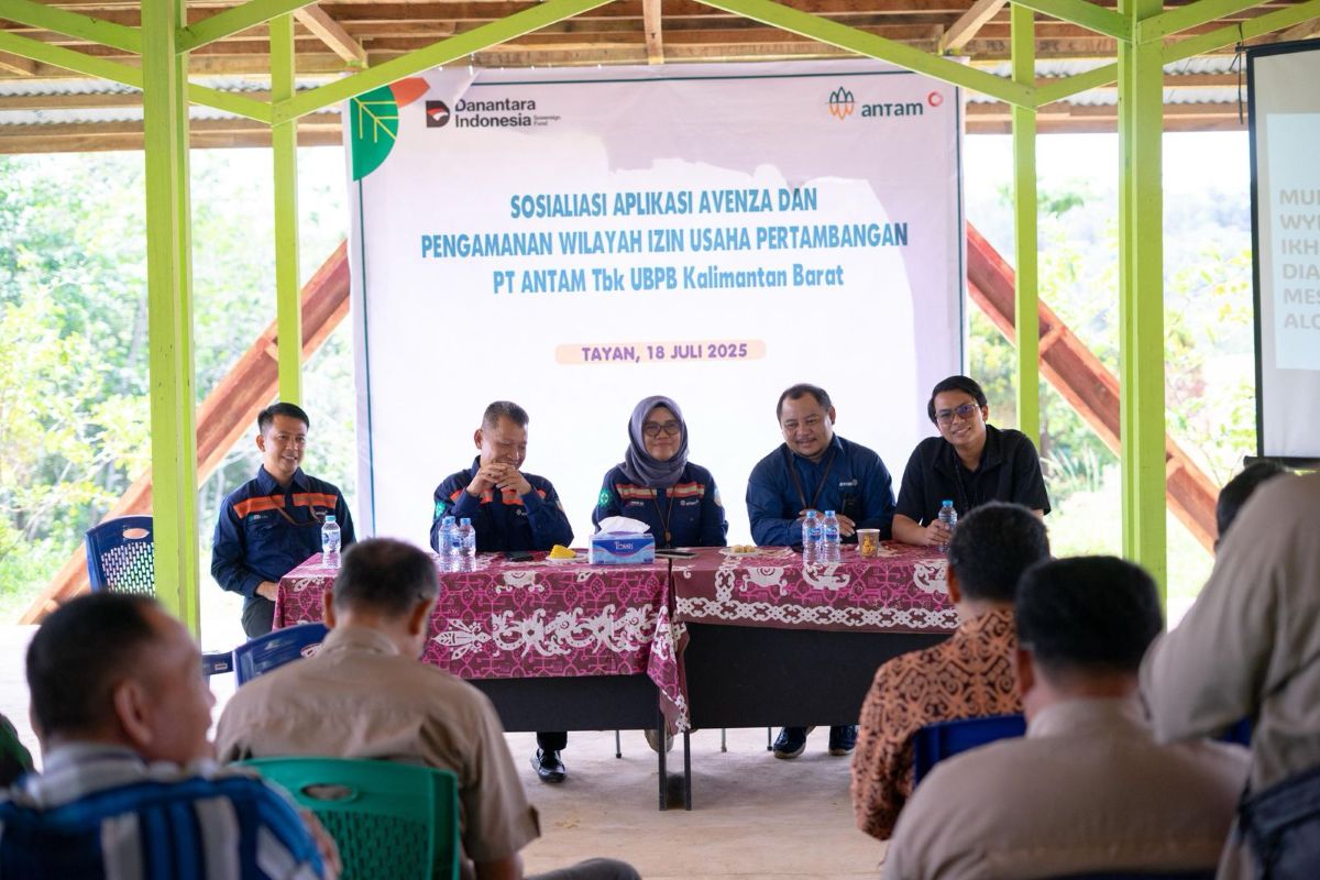 Sosialisasi Aplikasi Avenza dan Pengamanan Wilayah Izin Usaha Pertambangan PT ANTAM Tbk UBPB Kalbar, Jumat (17/72025).