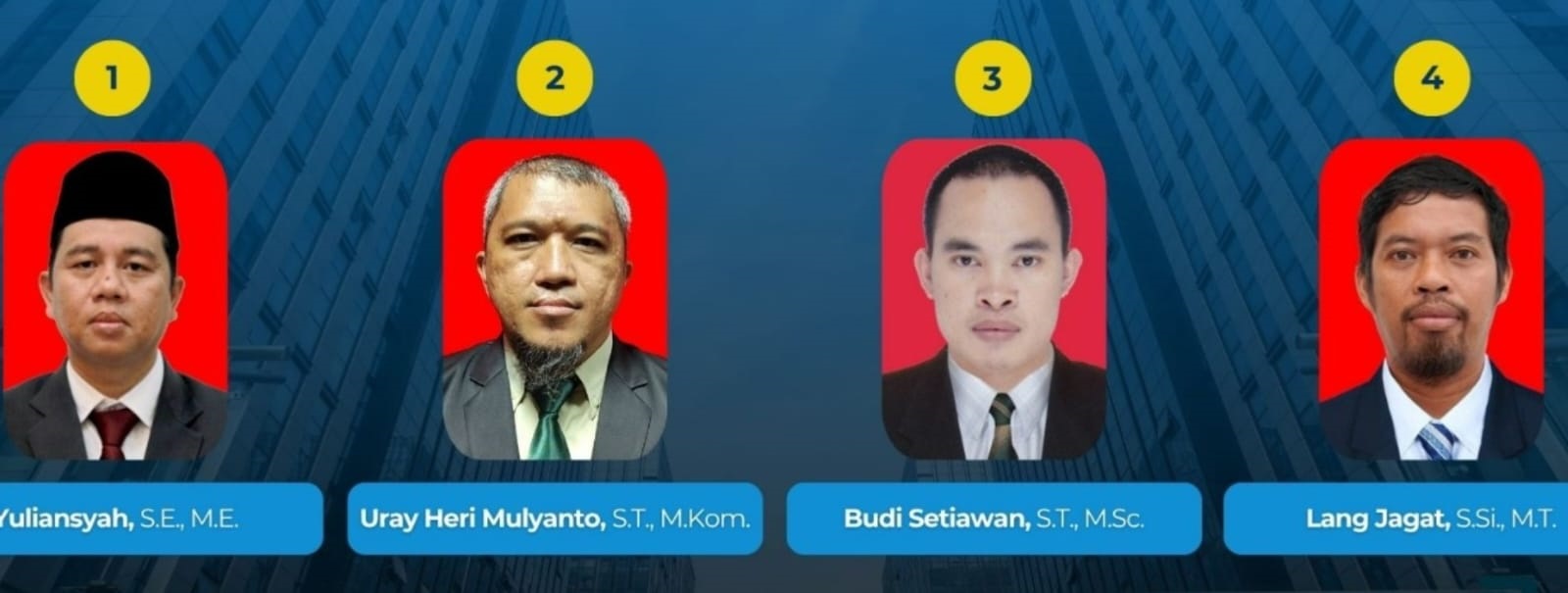 Empat nama yang lolos sebagai bakal calon direktur Poltesa yang akan ikuti penyaringan.