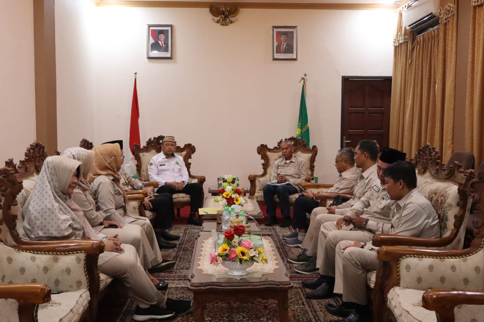 BWI Kalbar melakukan audiensi dengan Kakanwil Kemenag Kalbar membahas percepatan gerakan wakaf uang, Senin (21/7).